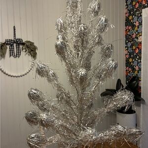 Vintage Pompom Aluminum Christmas Tree